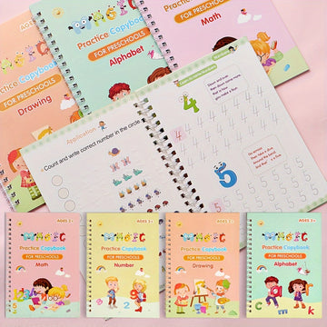 Magic Reusable Writing Book - Set of 4