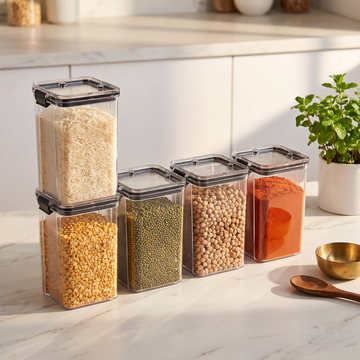 Premium Airtight Pantry Storage Containers –  Set of 6